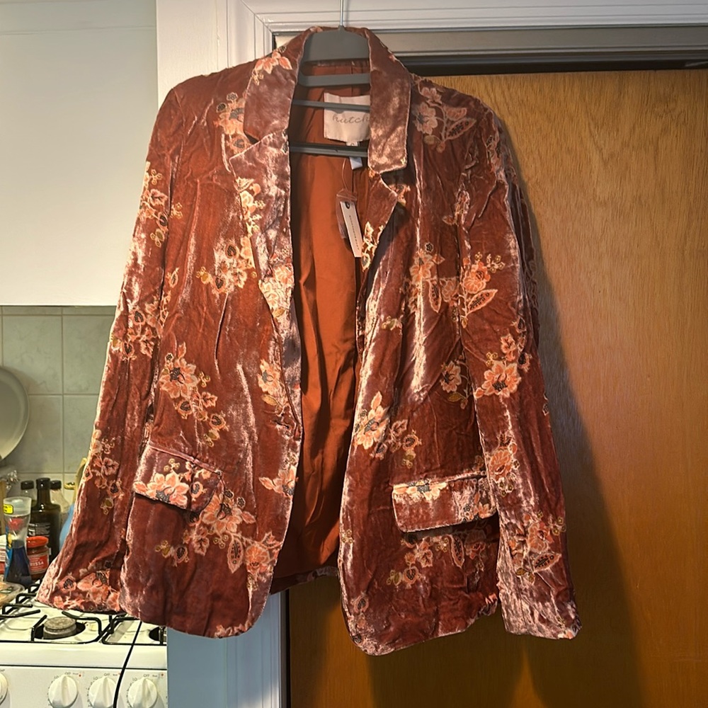 Anthropologie velvet blazer